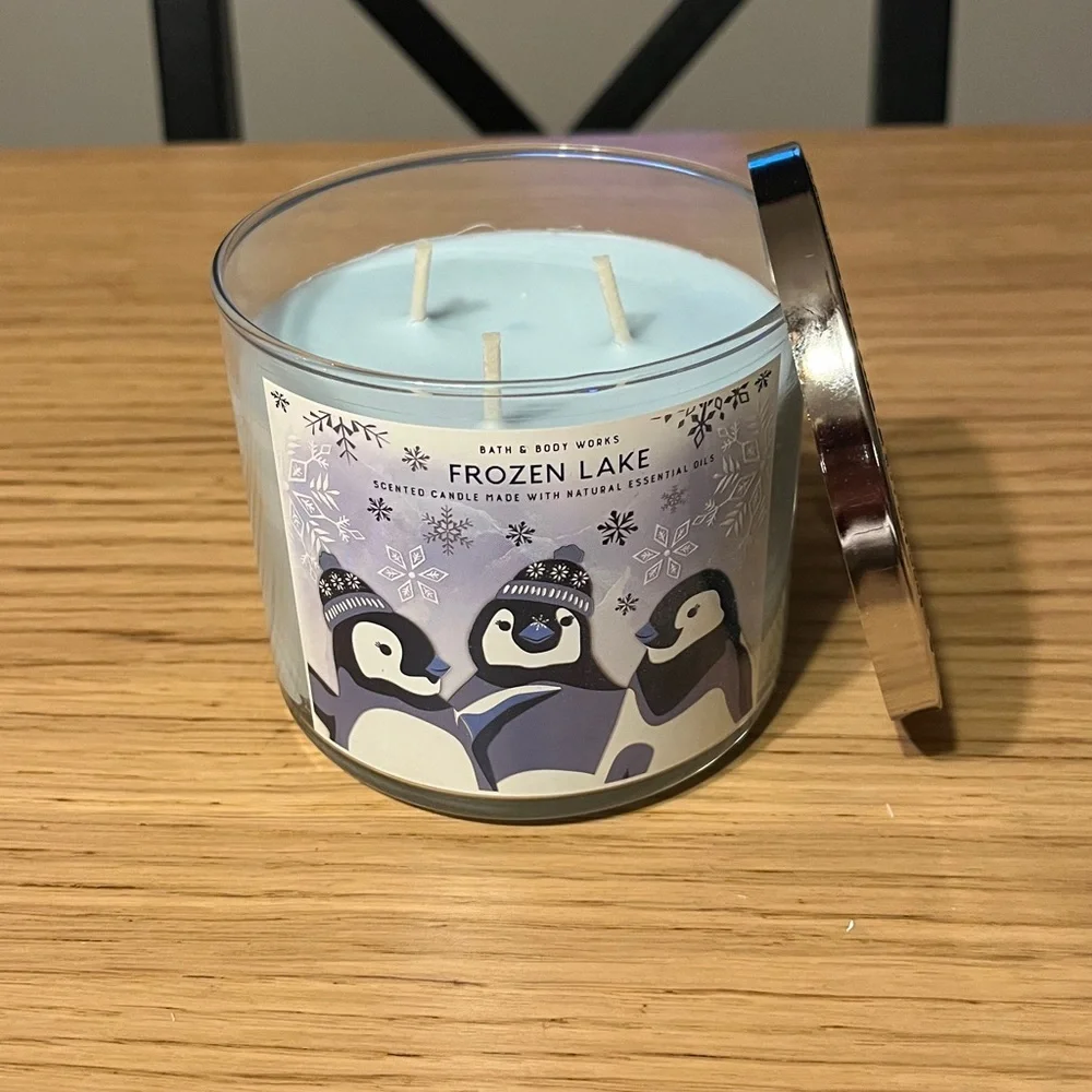 Bath & Body Works 3 Wick Candle. Frozen Lake.